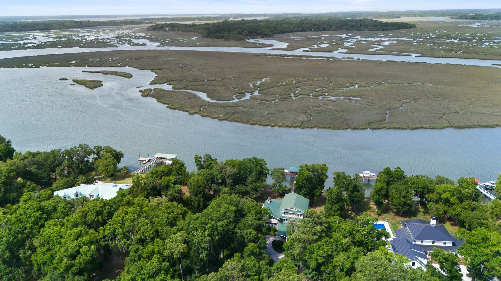 Aerial view — 14 Comfort Point, St. Helena Island