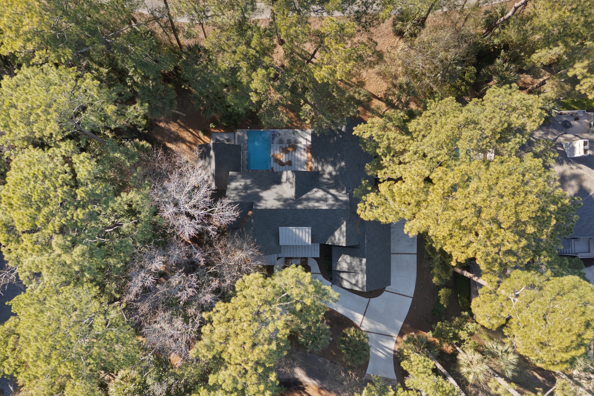 Aerial view — 34 Tupelo Road, Sea Pines