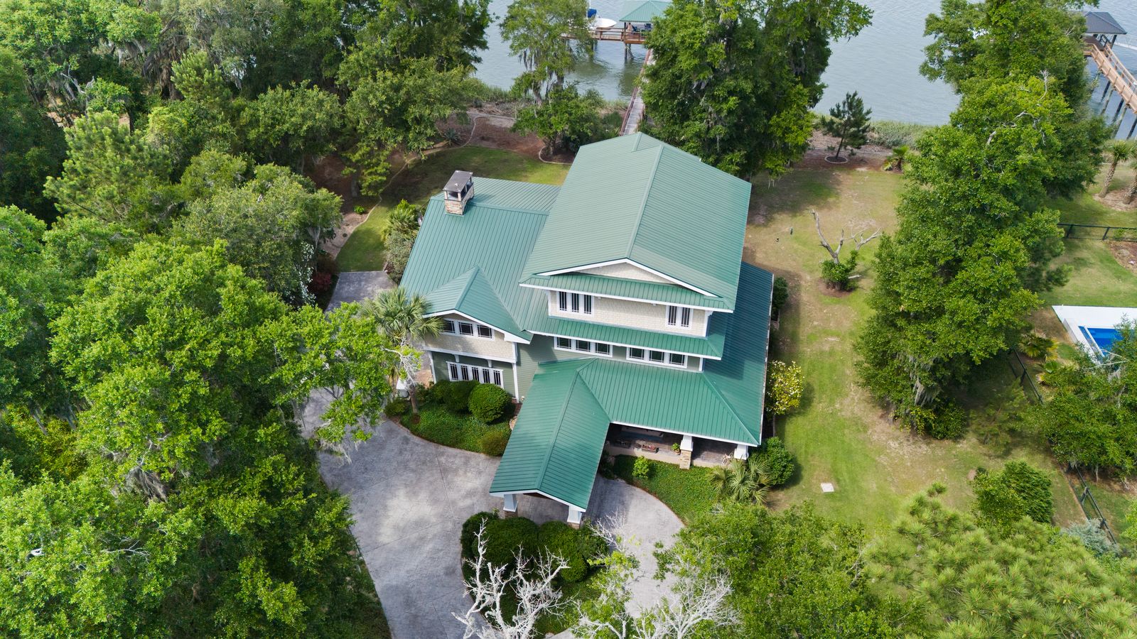 Aerial view — 14 Comfort Point, St. Helena Island