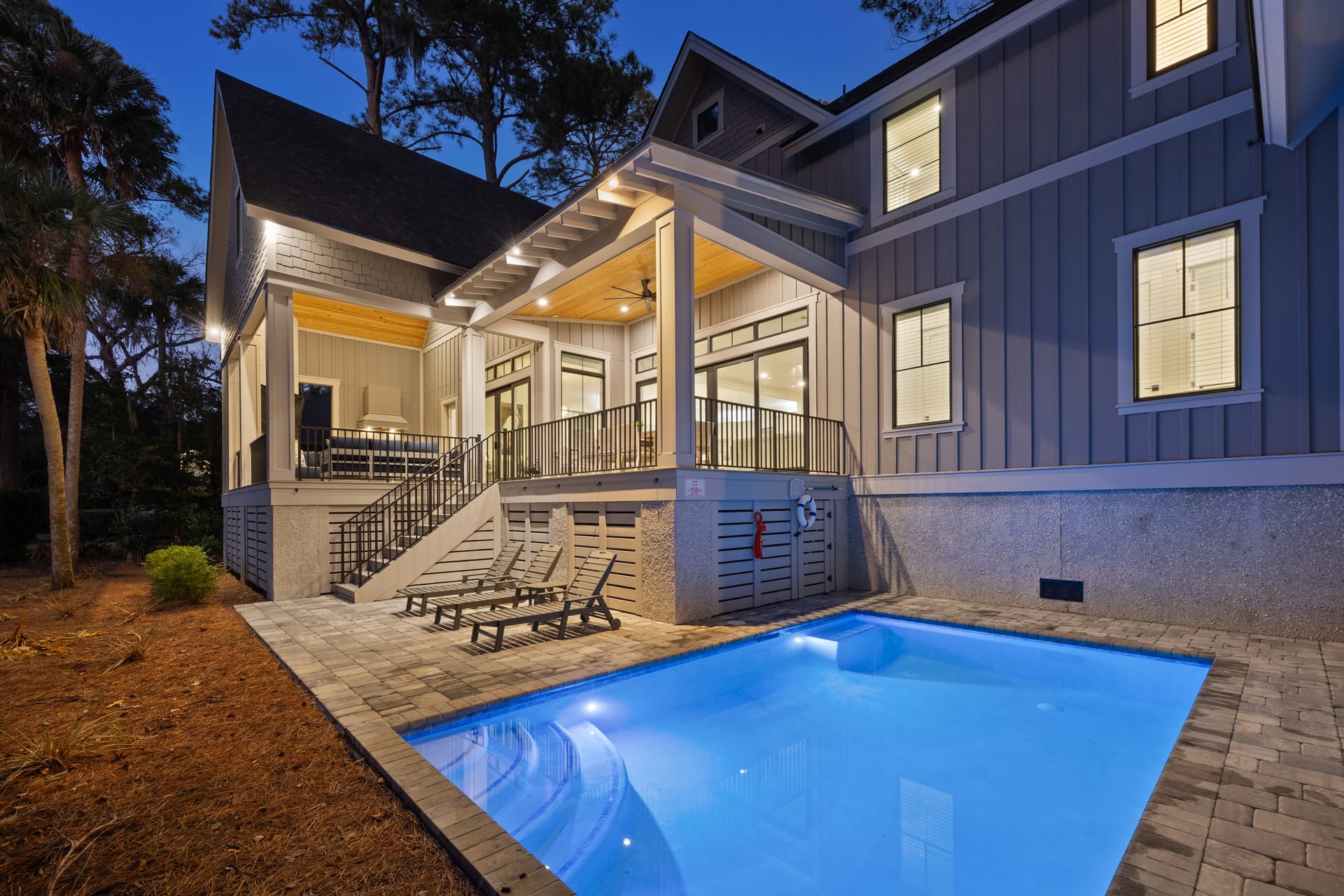 Rear exterior — 34 Tupelo Road, Sea Pines